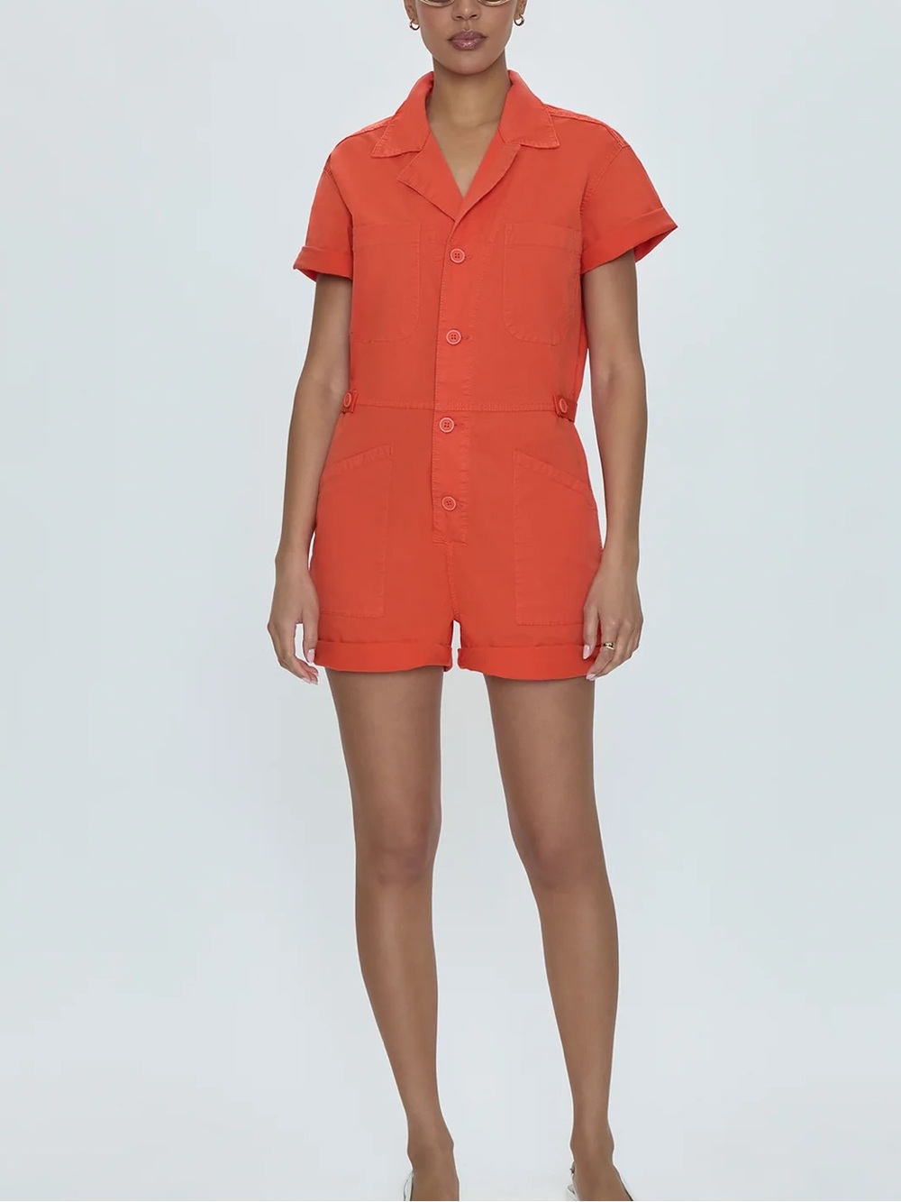 Pistola Parker Romper in Blood Orange